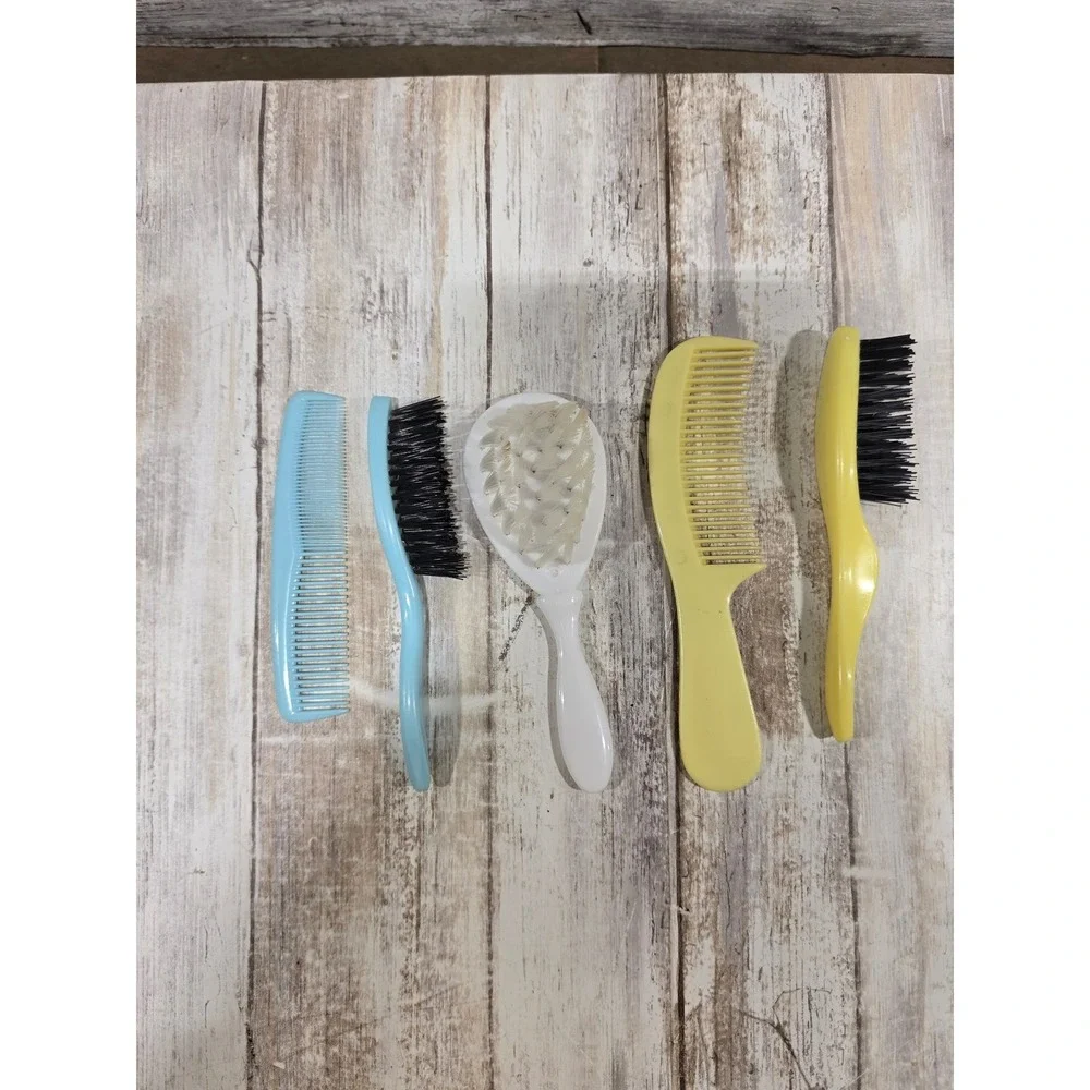 Vintage Baby & Teddy Bear Baby Brush and‎ Comb Set 5pc